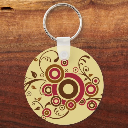 Ivy Scroll Button Schlüsselanhänger (Vorderseite)