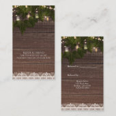 Ivy String Lights Mason Jar Rustikale Vermittlung Empfehlungskarte (Vorne/Hinten)