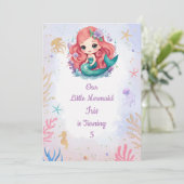 Ivy the Mermaid Einladung (Stehend Vorderseite)