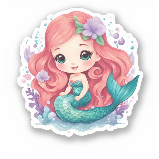 Ivy the Mermaid: Vinyl Sticker (Vorderseite)