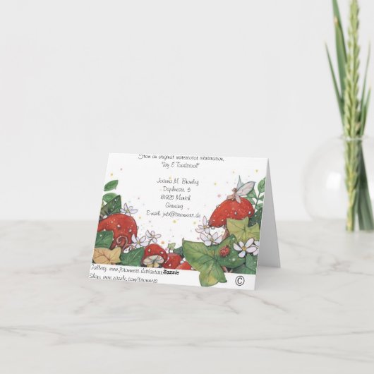 Ivy & Toadstool Illumination Dankeskarte (Rückseite)