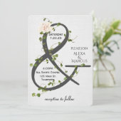 Ivy und Ampersand Hochzeit Einladung (Stehend Vorderseite)