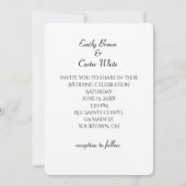 Ivy und Ampersand Hochzeit Einladung (Rückseite)