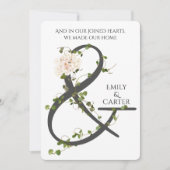 Ivy und Ampersand Hochzeit Einladung (Vorderseite)