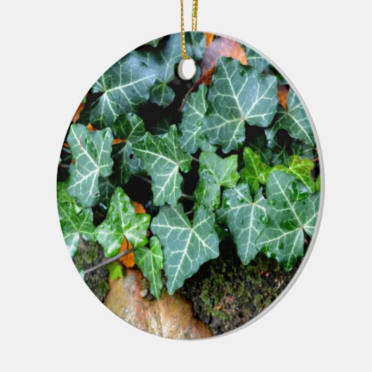 Ivy und Felsstein Keramik Ornament (Links)