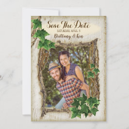 Ivy und Willow Wedding speichern die Datumskarten Einladung