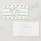 Ivy Vines and Buds Business Cards Visitenkarte (Vorne/Hinten)