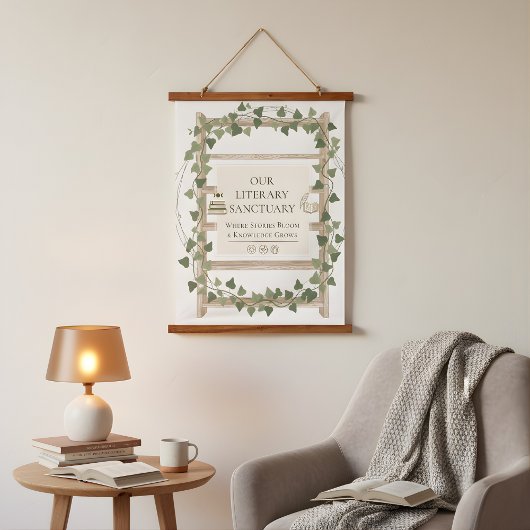 Ivy Wrapped Flowers Tapestry Wandteppich Mit Holzrahmen