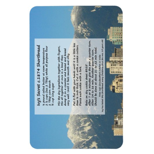 Ivys 1874 Shortbread Recipe Magnet (Vertikal)