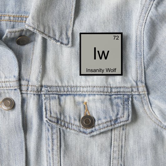 Iw - Insanity Wolf Chemistry Element Symbol Meme T Button (Beispiel)