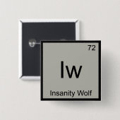 Iw - Insanity Wolf Chemistry Element Symbol Meme T Button (Vorne & Hinten)