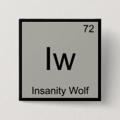 Iw - Insanity Wolf Chemistry Element Symbol Meme T Button (Vorderseite)