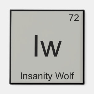 Iw - Insanity Wolf Chemistry Element Symbol Meme T Magnet