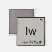 Iw — Wundity Wolf Chemistry Element Symbol Meme T Magnet (Vorderseite/Rückseite)