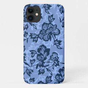 Iwalani Vintage Hawaiianischer Denimblauer Blumens Case-Mate iPhone Hülle