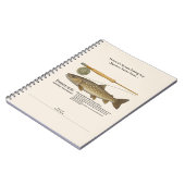 Iwana Mountain Stream Fishing Log Photo Notebook Notizblock (Linke Seite)