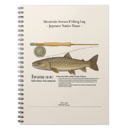 Iwana Mountain Stream Fishing Log Photo Notebook Notizblock