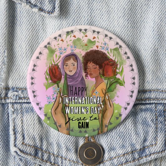 IWD 2026 Give To Gain Mandala Button | Large 