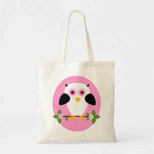 IWD Eule auf einer Schnur-Rosa-Tasche Tragetasche