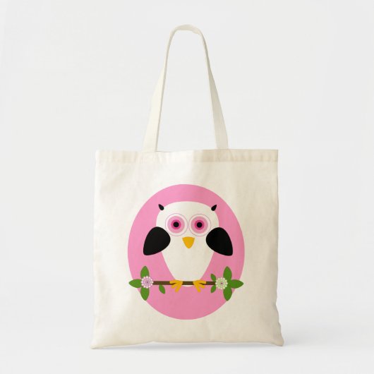 IWD Eule auf einer Schnur-Rosa-Tasche Tragetasche (Vorne)