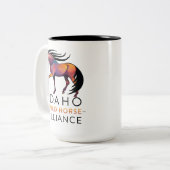IWHA-Logo-Tasse mit Sprichwort Zweifarbige Tasse (Vorderseite Links)
