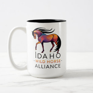 IWHA-Logo-Tasse mit Sprichwort Zweifarbige Tasse