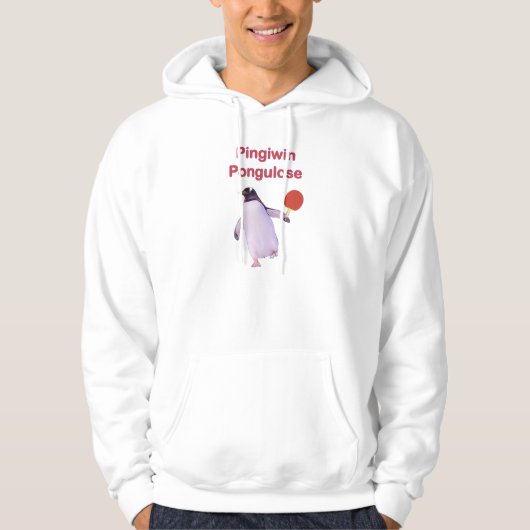 iWin uLose Pinguin-Klingeln Pong Hoodie (Vorderseite)