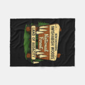 Iwishabish Woods Land Of Audacity Funny Camng Desi Fleecedecke (Vorderseite (Horizontal))