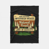Iwishabish Woods Land Of Audacity Funny Camng Desi Fleecedecke (Vorderseite)