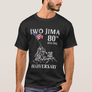 Iwo Jima 80. Jahrestag WWII Veteran US-Flagge 4. T-Shirt