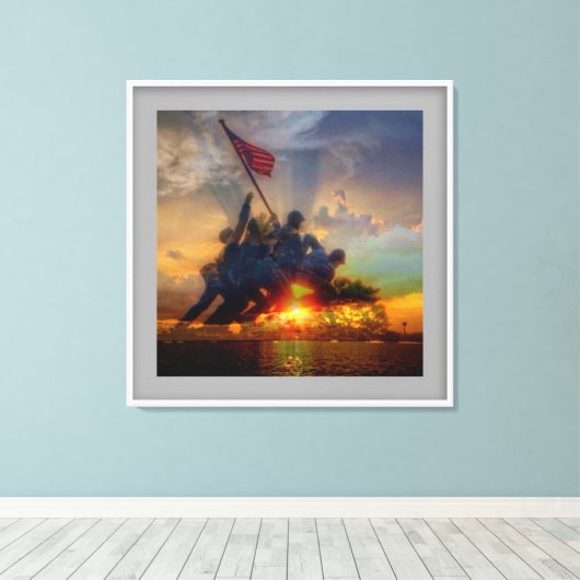 iwo jima bild leinwanddruck (Insitu (Holzboden))