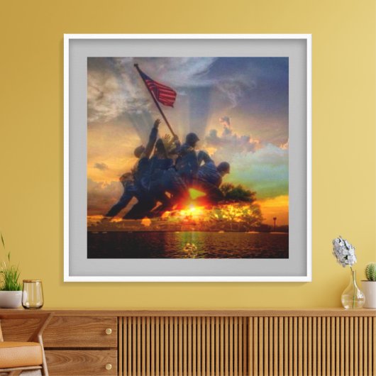 iwo jima bild leinwanddruck (Insitu (Wohnzimmer))