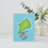 Iwo Jima Japan Inselkarte Postkarte (Stehend Vorderseite)