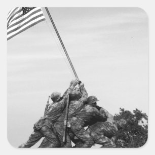 Iwo Jima Memorial Quadratischer Aufkleber