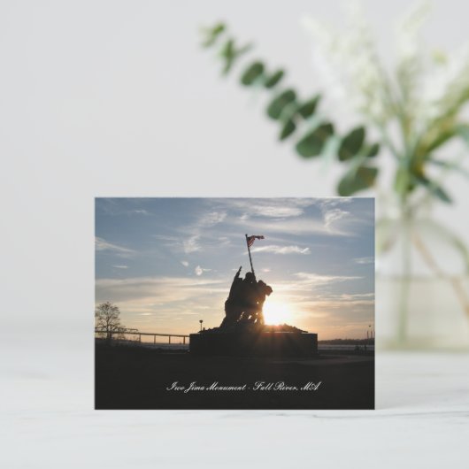 Iwo Jima Monument - Fall River, MA Postkarte (Stehend Vorderseite)