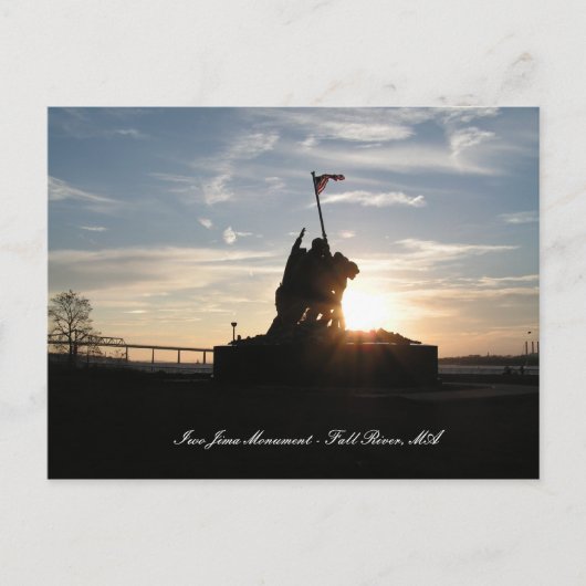 Iwo Jima Monument - Fall River, MA Postkarte (Vorderseite)