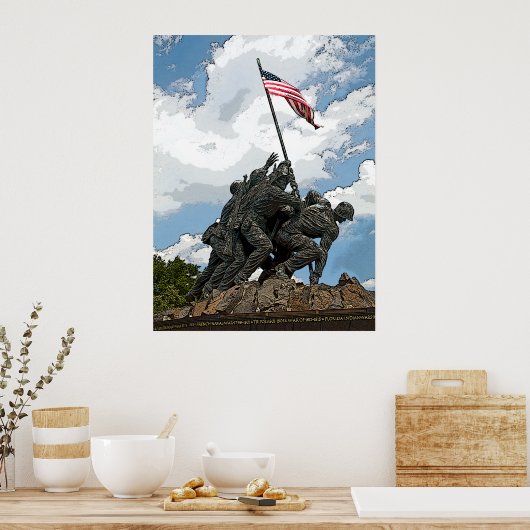 Iwo Jima - Posterized Poster (Küche)