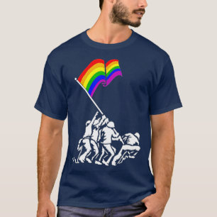 Iwo Jima Pride Flag geben LGB-Rechte für Militär S T-Shirt