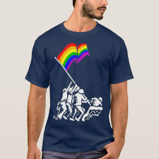 Iwo Jima Pride Flag geben LGB-Rechte für Militär S T-Shirt