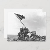 Iwo Jima Raising American Flag Postkarte (Vorne/Hinten)