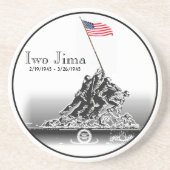 Iwo Jima Sandstein Untersetzer (Vorne)
