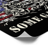 Iwo Jima Wwii Veteran 4. Juli Armee US-Flagge Poster (Ecke)