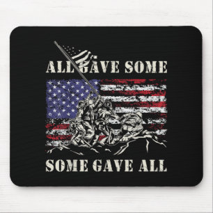 Iwo Jima Wwii Veteran 4. Juli Armee US-Flagge Ret Mousepad