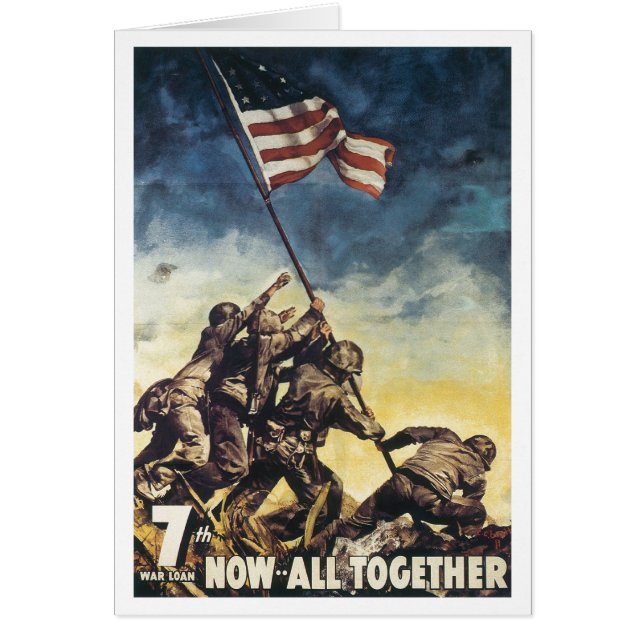 Iwojima-Flagge, welche die Farbkriegsgraphik (Vorne)