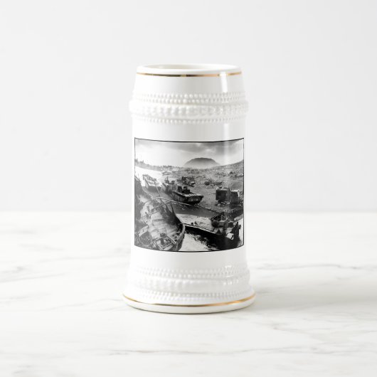 Iwojima-Strand-Malerei Bierglas (Mittel)