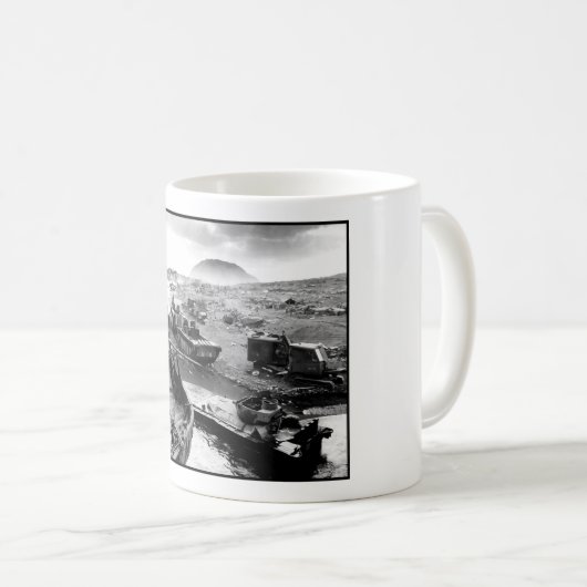 Iwojima-Strand-Malerei Kaffeetasse (VorderseiteRechts)