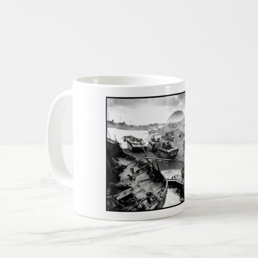 Iwojima-Strand-Malerei Kaffeetasse (Vorderseite Links)