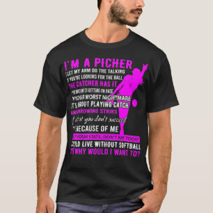 Ix27m ein Softball Pitcher Fastpitch Batter Pitche T-Shirt