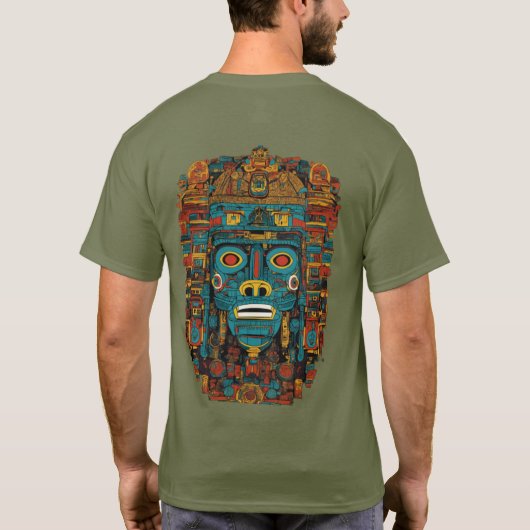 Ixchel Mayan Deity Mask T-Shirt (Rückseite)