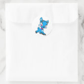 Ixi Blue Runder Aufkleber (Tasche)